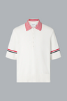 SAILBOAT JERSEY STITCH RWB STRIPE RUGBY POLO SHIRT