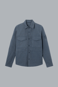 S.I. GHOST COTTON LINEN CANVAS SHIRTS SLATE BLU