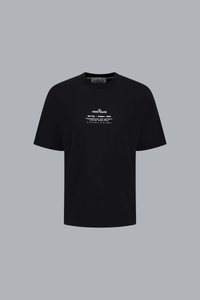 ALL AROUND COMPASS' PRINT ORGANIC COTTON JERSEY T-SHIRT BLACK