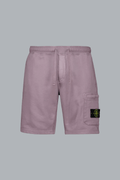 ORGANIC COTTON FLEECE SHORTS PURPLE GRAY