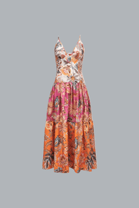 LIGIA FLORAL MIX SLEEVELESS MAXI DRESS
