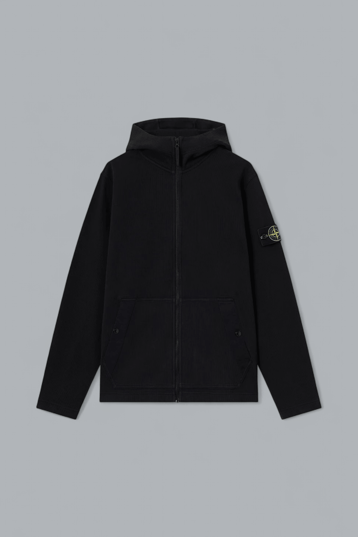 ORGANIC COTTON INTERLOCK ZIP THROUGH HOODIE