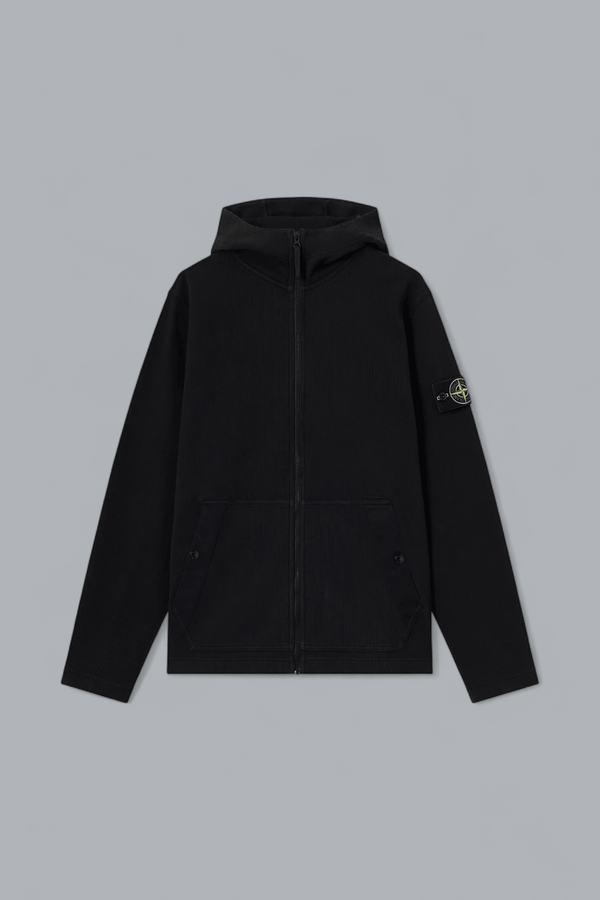 ORGANIC COTTON INTERLOCK ZIP THROUGH HOODIE