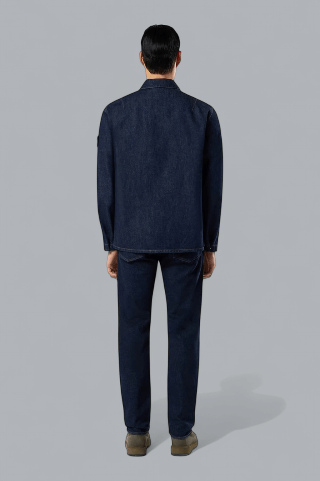 STRETCH INDIGO DENIM RINSED SLIM FIT JEANS