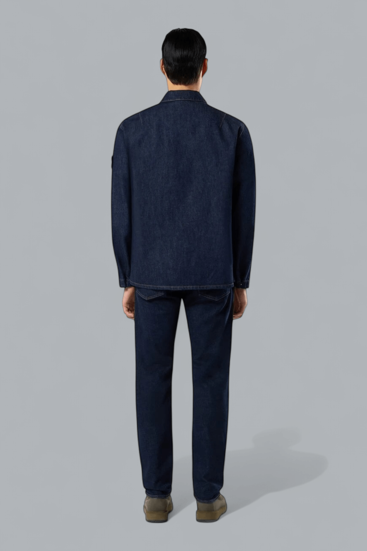 STRETCH INDIGO DENIM RINSED SLIM FIT JEANS