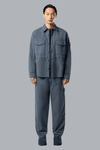 S.I. GHOST COTTON LINEN CANVAS SHIRTS SLATE BLU