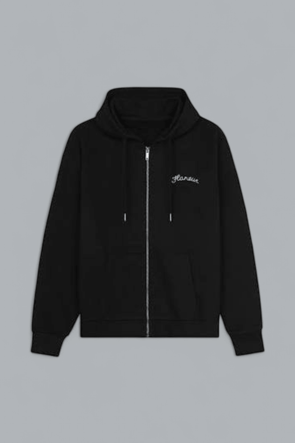 SIGNATURE LOGO ZIP THROUGH HOODIE