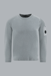 COTTON CHENILLE CREWNECK LENS SWEATER GREY