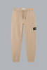 ORGANIC COTTON FLEECE SWEAT BOTTOMS DESERT SAND