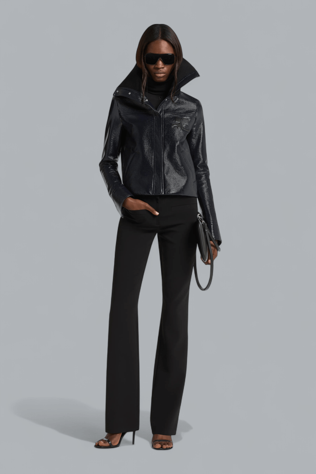 HIGH COLLAR VINYL JACKET