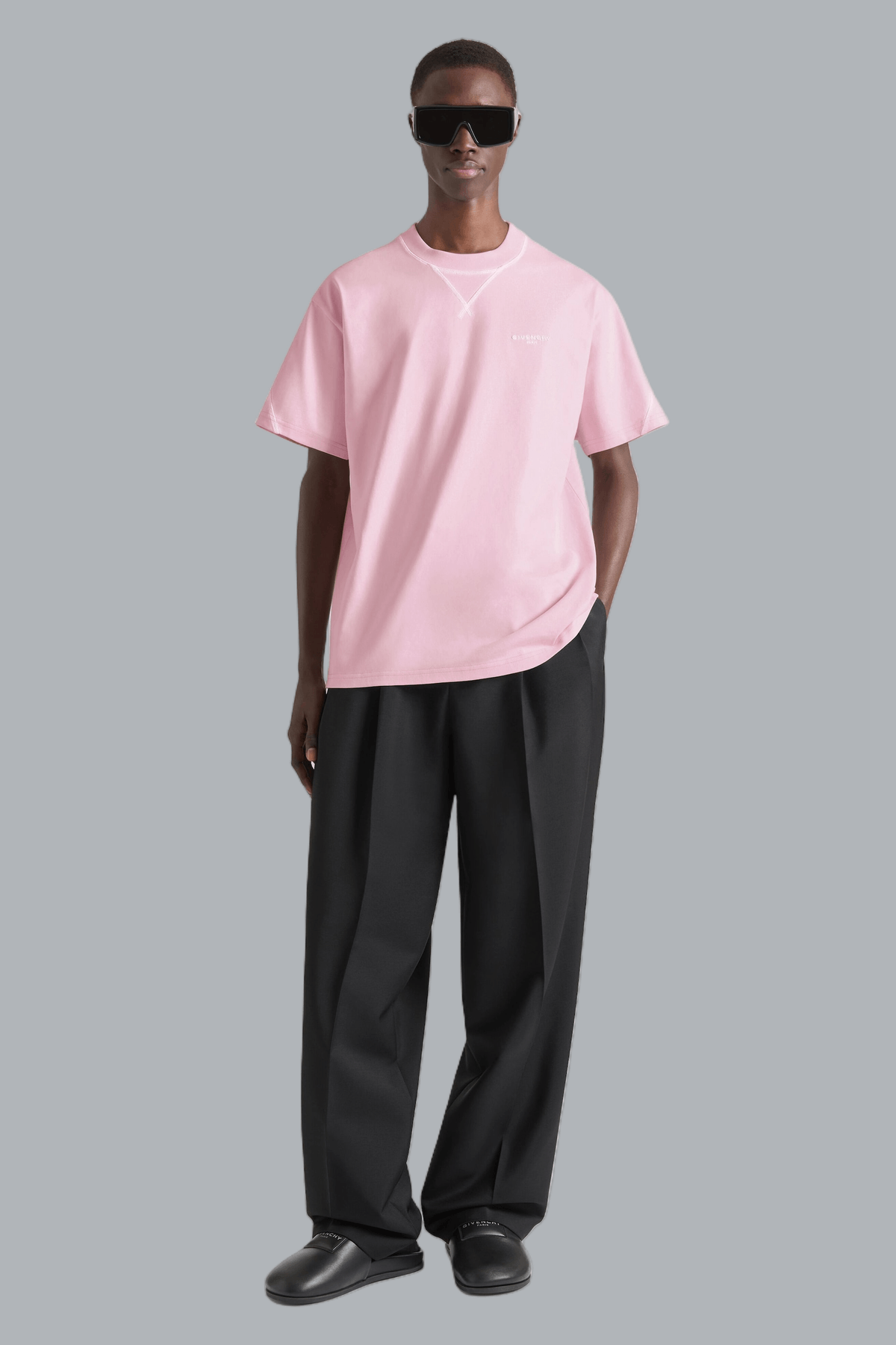 COUTURE SEAM CONTRASTED STITCH T-SHIRT