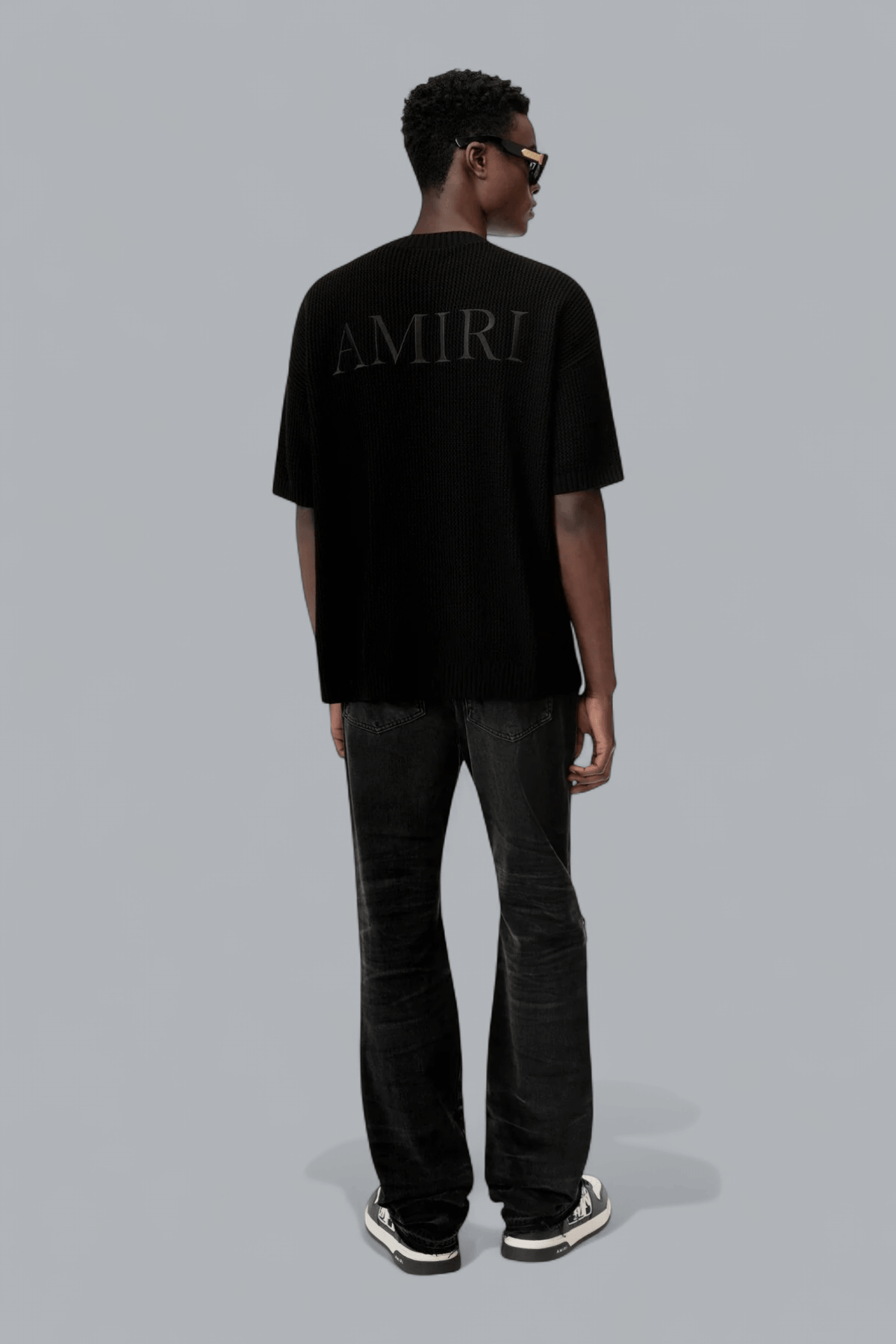 AMIRI LOGO CROCHET T-SHIRT