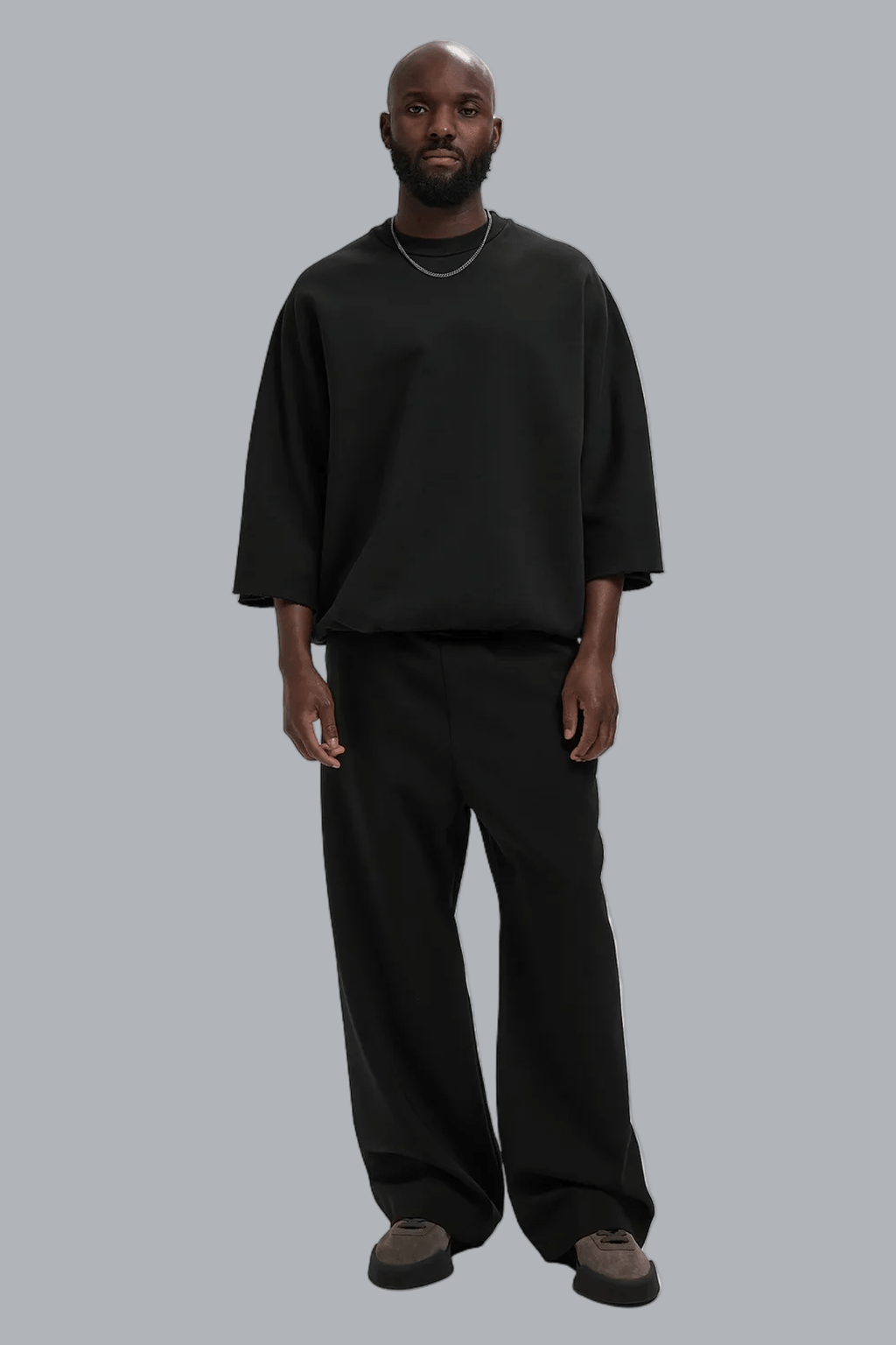 CUT SLEEVE SWEATER