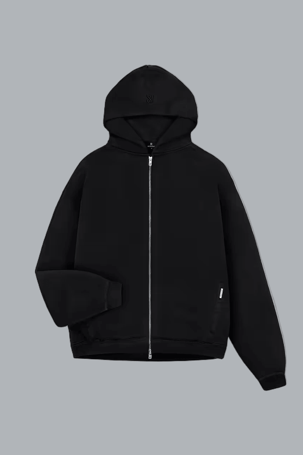INITIAL BOXY OVERSIZED ZIP THROUGH HOODIE