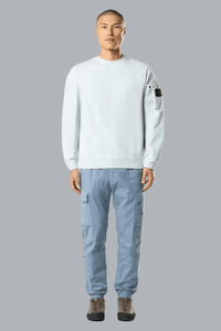 COTTON FLEECE WITH SEASONAL POCKET SWEATSHIRT SKY BLUE