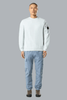 COTTON FLEECE WITH SEASONAL POCKET SWEATSHIRT SKY BLUE
