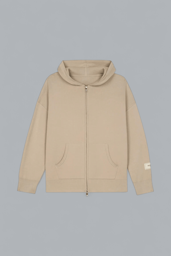 ATELIER-STRICKHOODIE MIT DURCHGEHENDEM REISSVERSCHLUSS