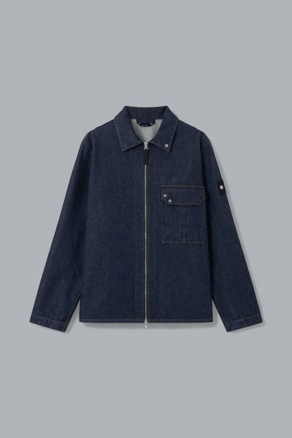 INDIGO DENIM RINSED OVERSHIRT