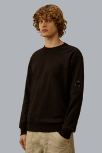 DIAGONAL RAISED FLEECE LENS SWEATER