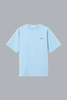 COMBED ORGANIC COTTON JERSEY T-SHIRT POWDER BLUE
