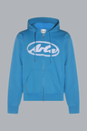 Circle Logo Zip Hoodie Blue