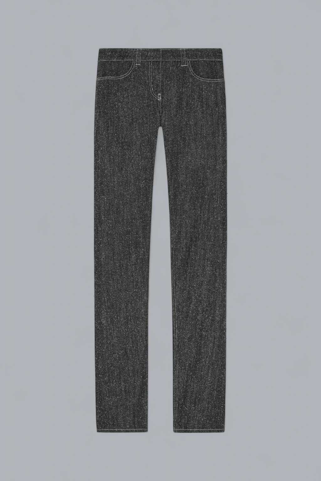 SNAP DENIM TWEED STRAIGHT JEANS