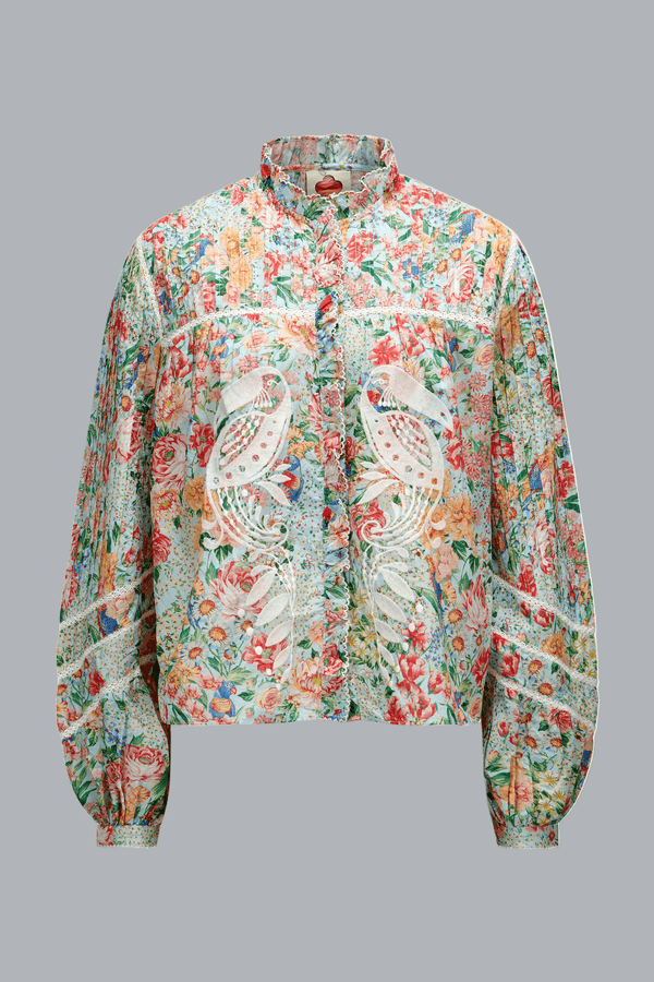 RENDEIRA MULTI COLOR CUTWORK BLOUSE