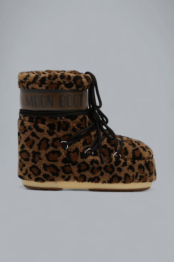 ICON LOW FLEECE LEOPARD BOOTS