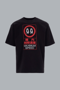 WARNING HIGH RISK T-SHIRT BLACK