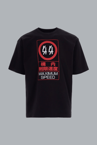WARNING HIGH RISK T-SHIRT BLACK