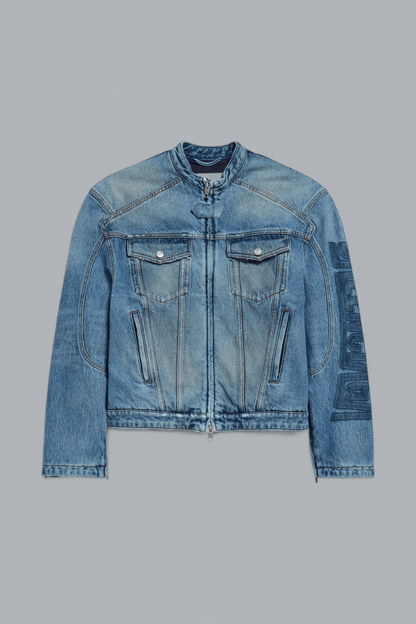 SQUEEZE MOTORCYCLE DENIM JACKET