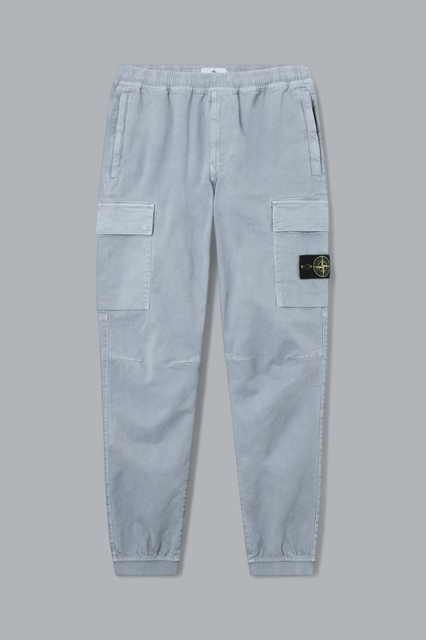 STRETCH ORGANIC BROKEN TWILL COTTON 'OLD' EFFECT CARGO PANTS