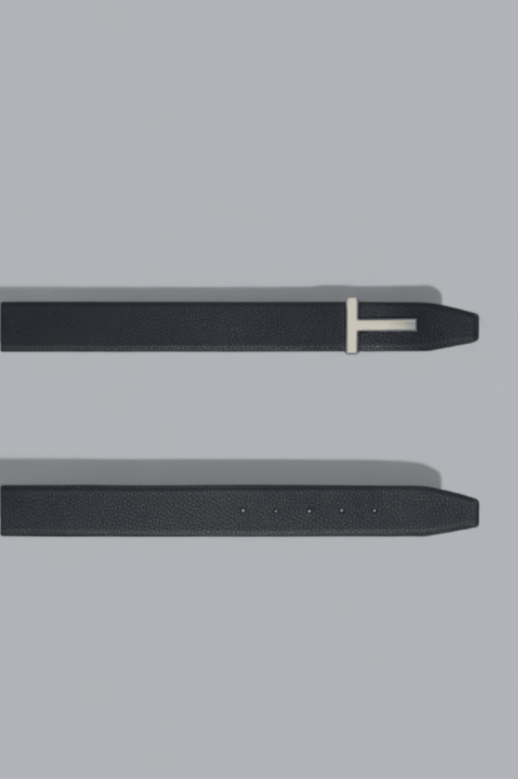 SOFT GRAIN LEATHER REVERSIBLE T BELT