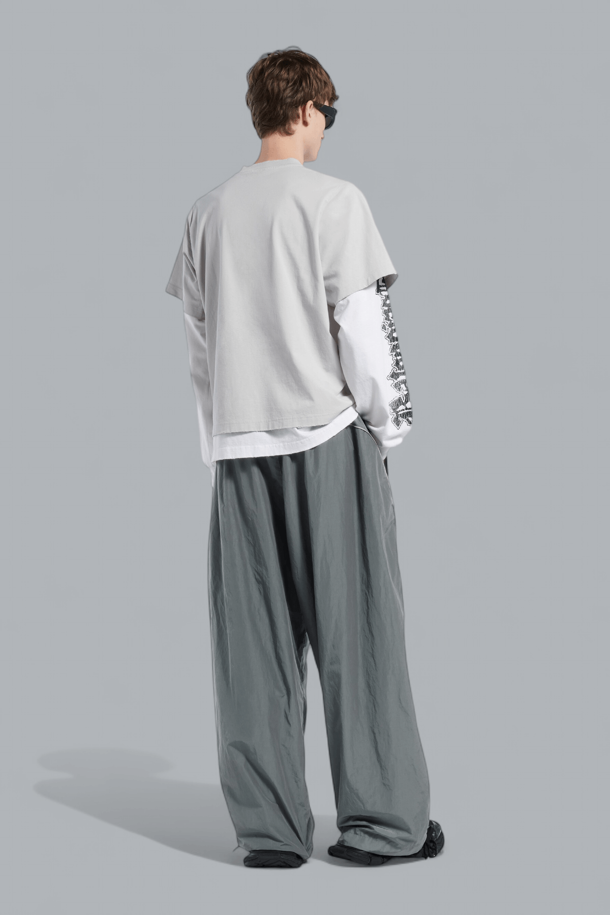 TECHNO COTTON POPLIN BODIES TRACK PANTS