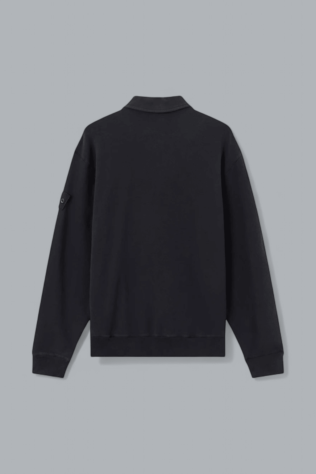 ORGANIC COTTON STRETCH FLEECE GHOST POLO SWEATER