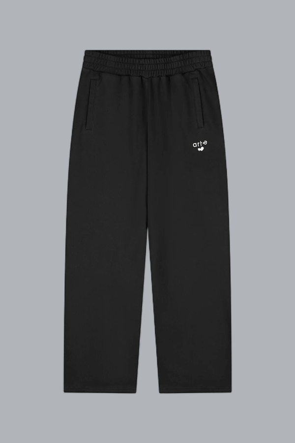 Jogginghose mit Herzlogo Schwarz