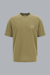 30/1 Jersey T-shirt met korte mouwen en logo, groen
