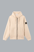 ORGANIC COTTON FLEECE HOODIE SWEATER DESERT SAND