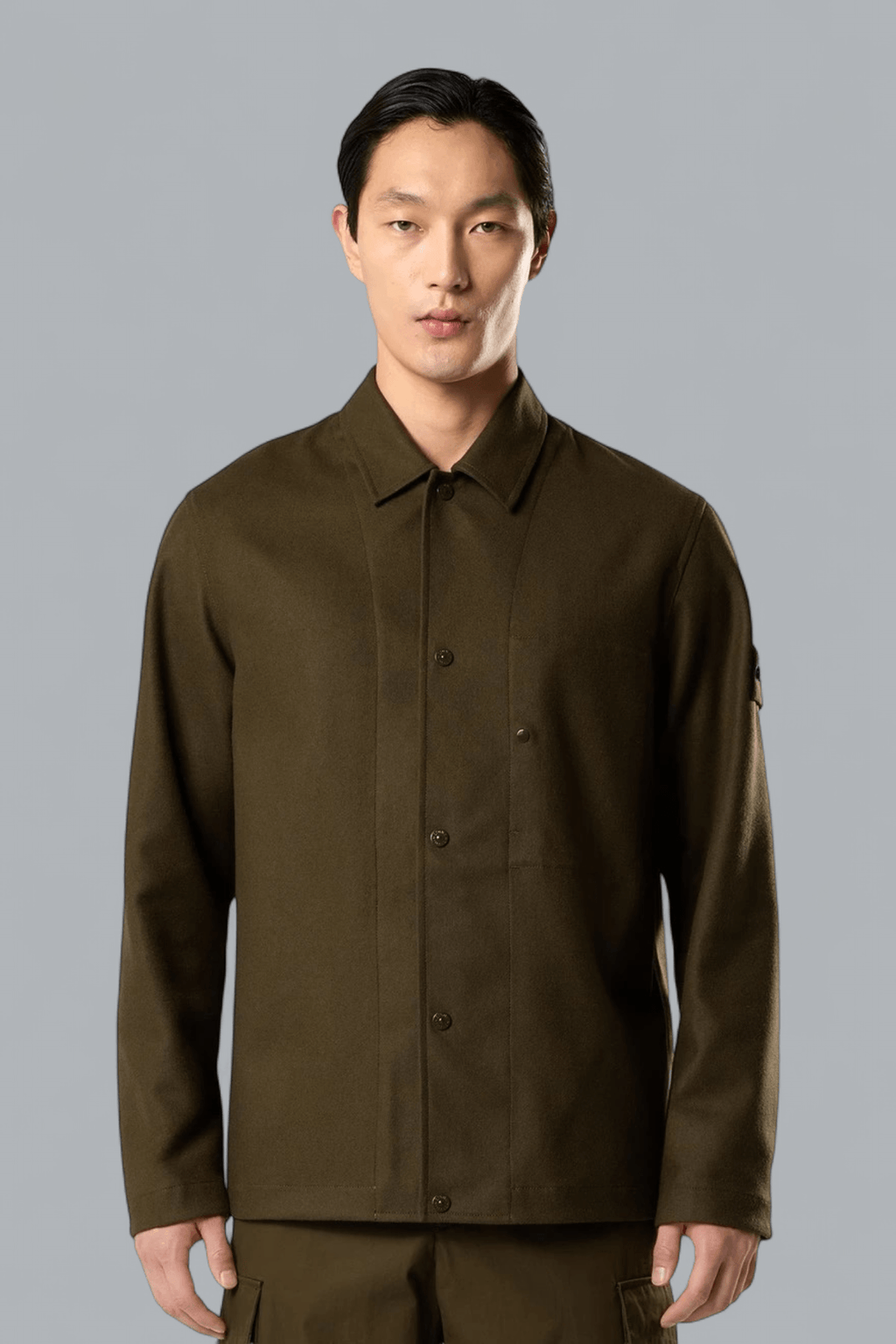 WOOL NYLON FLANNEL GHOST OVERSHIRT