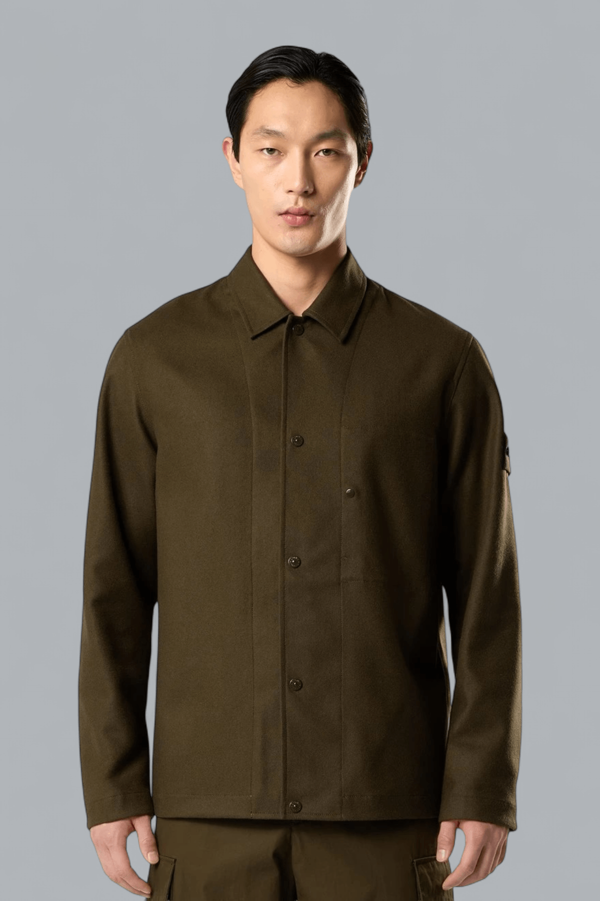 WOOL NYLON FLANNEL GHOST OVERSHIRT