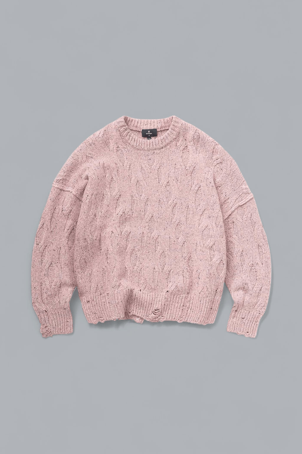 DISTRESSED KNIT CREWNECK