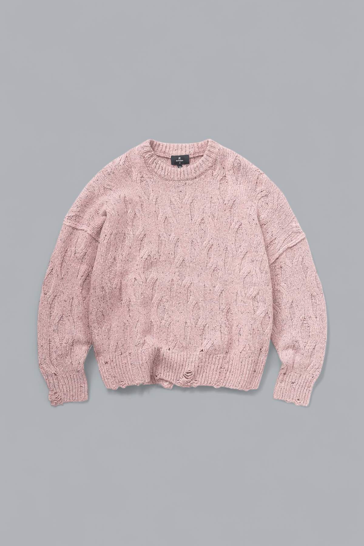 DISTRESSED KNIT CREWNECK