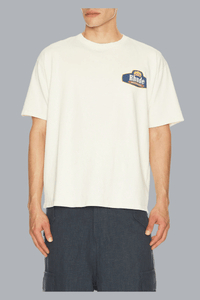 RHUDE RACING CREST TEE VINTAGE WHITE/ NAVY