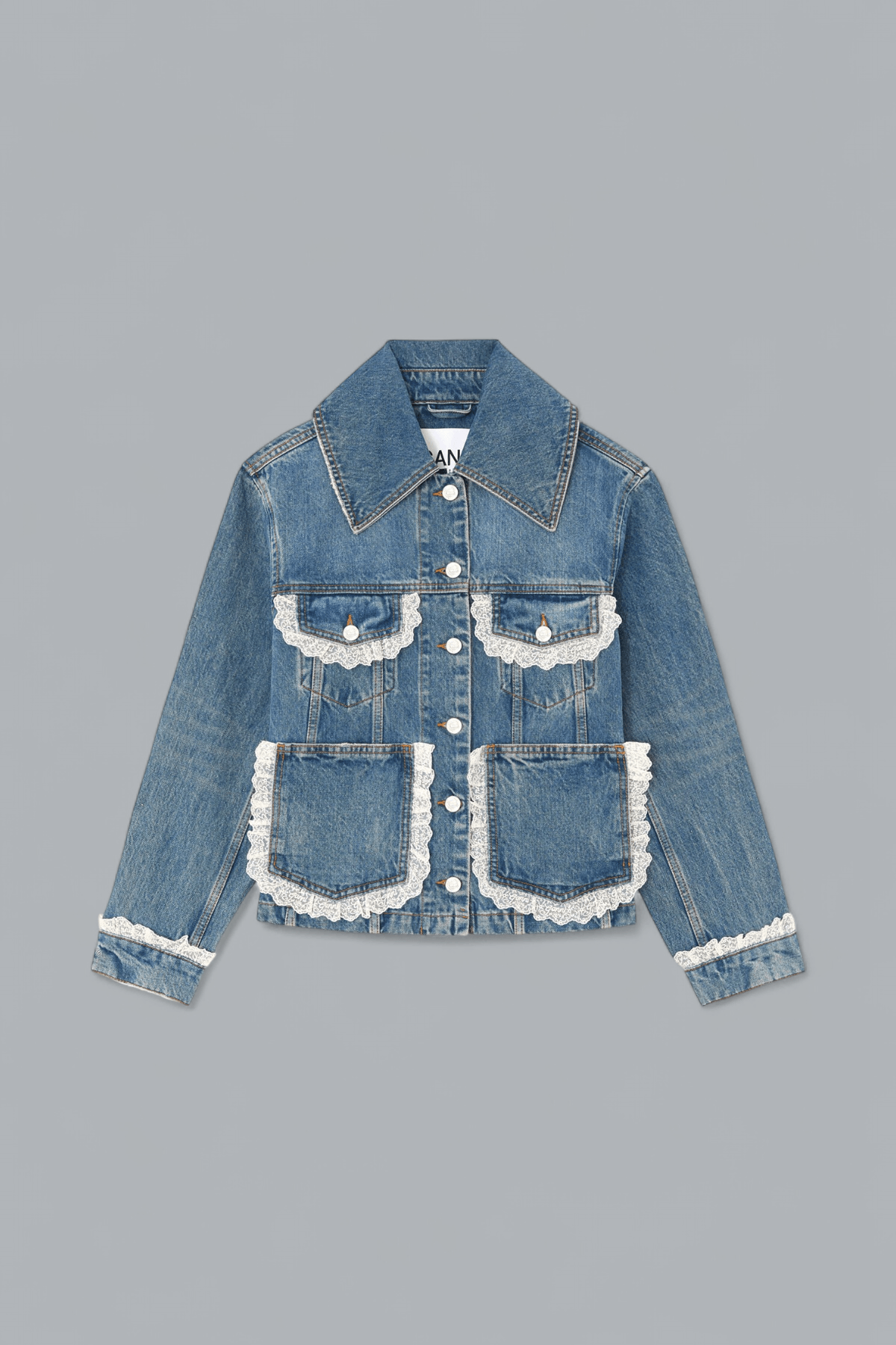 RIGID DENIM LACE JACKET