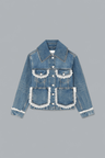 RIGID DENIM LACE JACKET