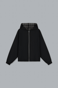 REVERSIBLE PLAID HOODED JACKET