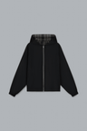 REVERSIBLE PLAID HOODED JACKET