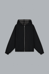 REVERSIBLE PLAID HOODED JACKET