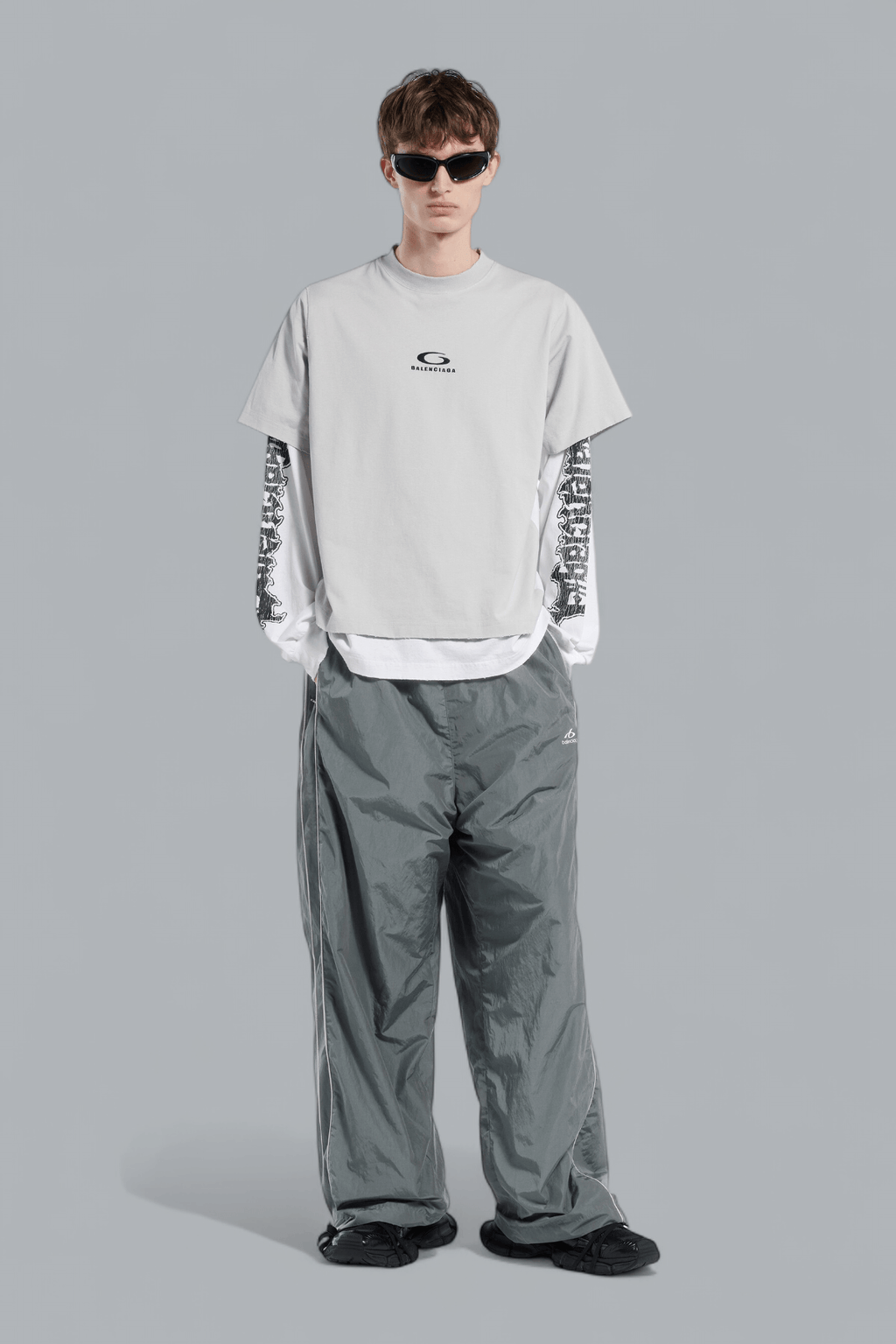 TECHNO COTTON POPLIN BODIES TRACK PANTS