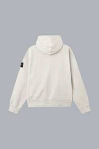 ORGANIC COTTON FLEECE HOODIE SWEATER PEARL GREY